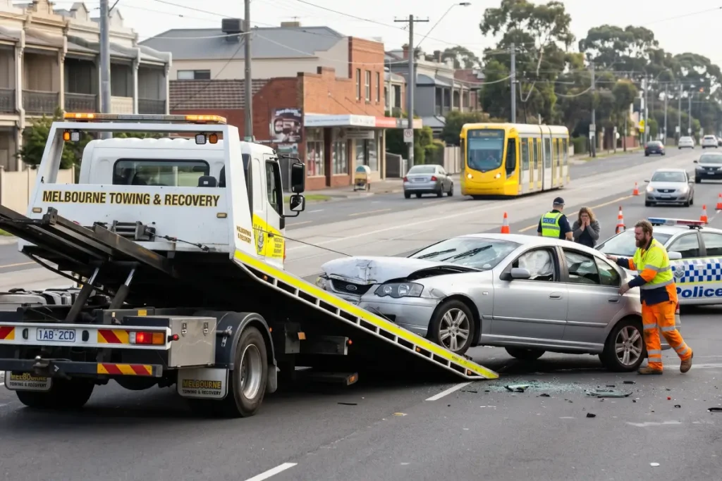 Accident tow truck Melbourne regulated fee